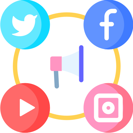 Social media marketing icon for digital marketing agency